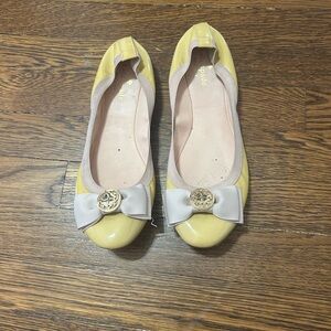 Kate Spade Yellow Flats with Bow Accent